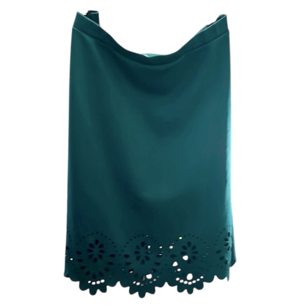 Spense Teal Skirt with Elegant Detailing